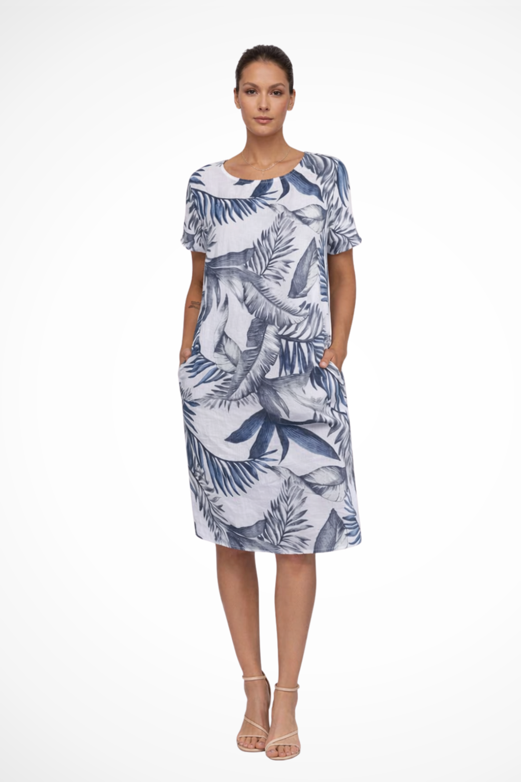 Ivy | Women Casual Relaxed Fit Summer Dress with Botanical Print