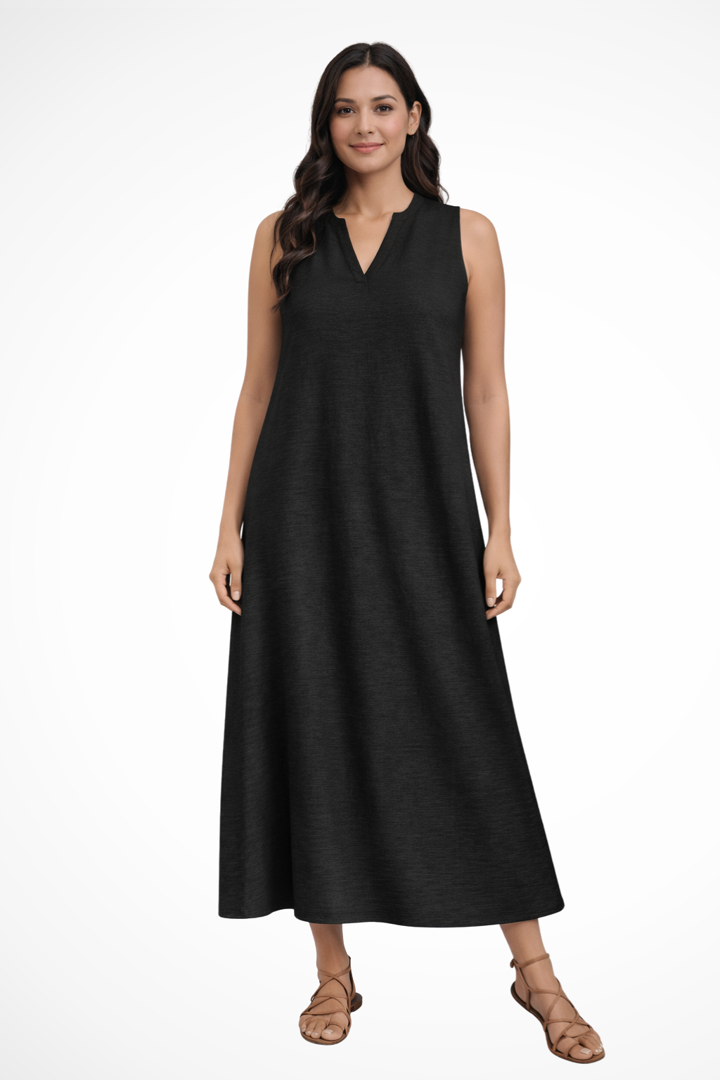 Edith | Women’s Sleeveless V Neck Maxi Summer Dress