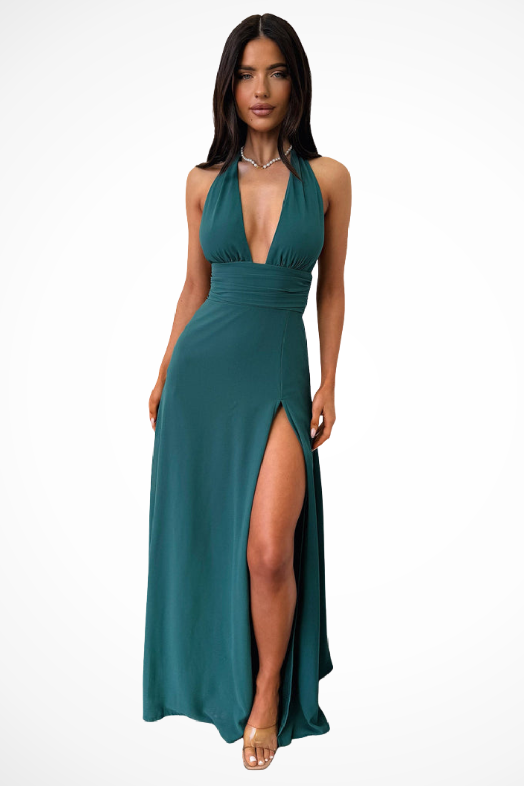 Kaelira | Women’s Halter Neck Maxi Dress with Side Slit