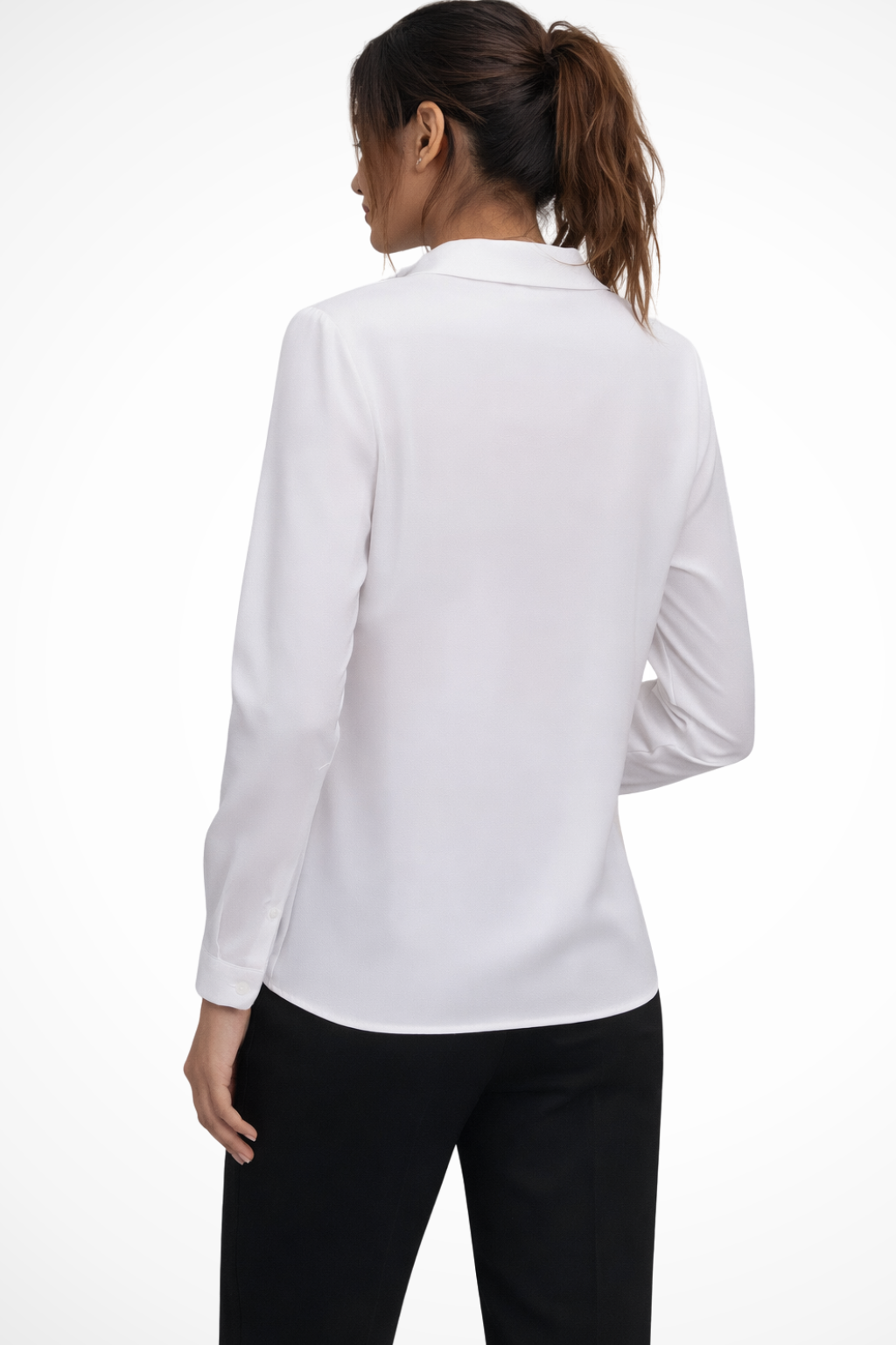 Luna | Women’s Tailored Long Sleeve Collared Blouse