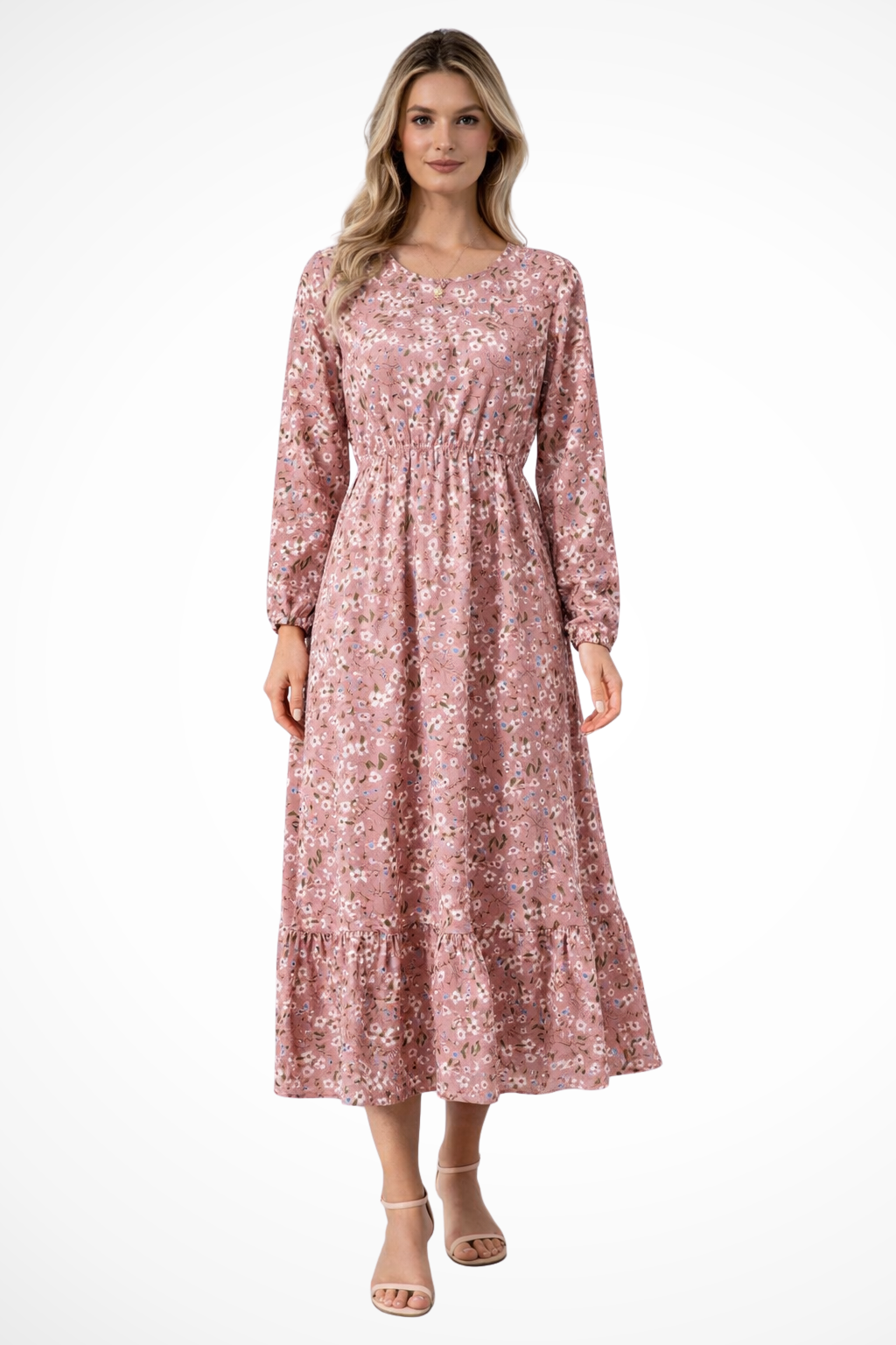 Samira | Women Floral Long Sleeve Maxi Summer Boho Midi Dress