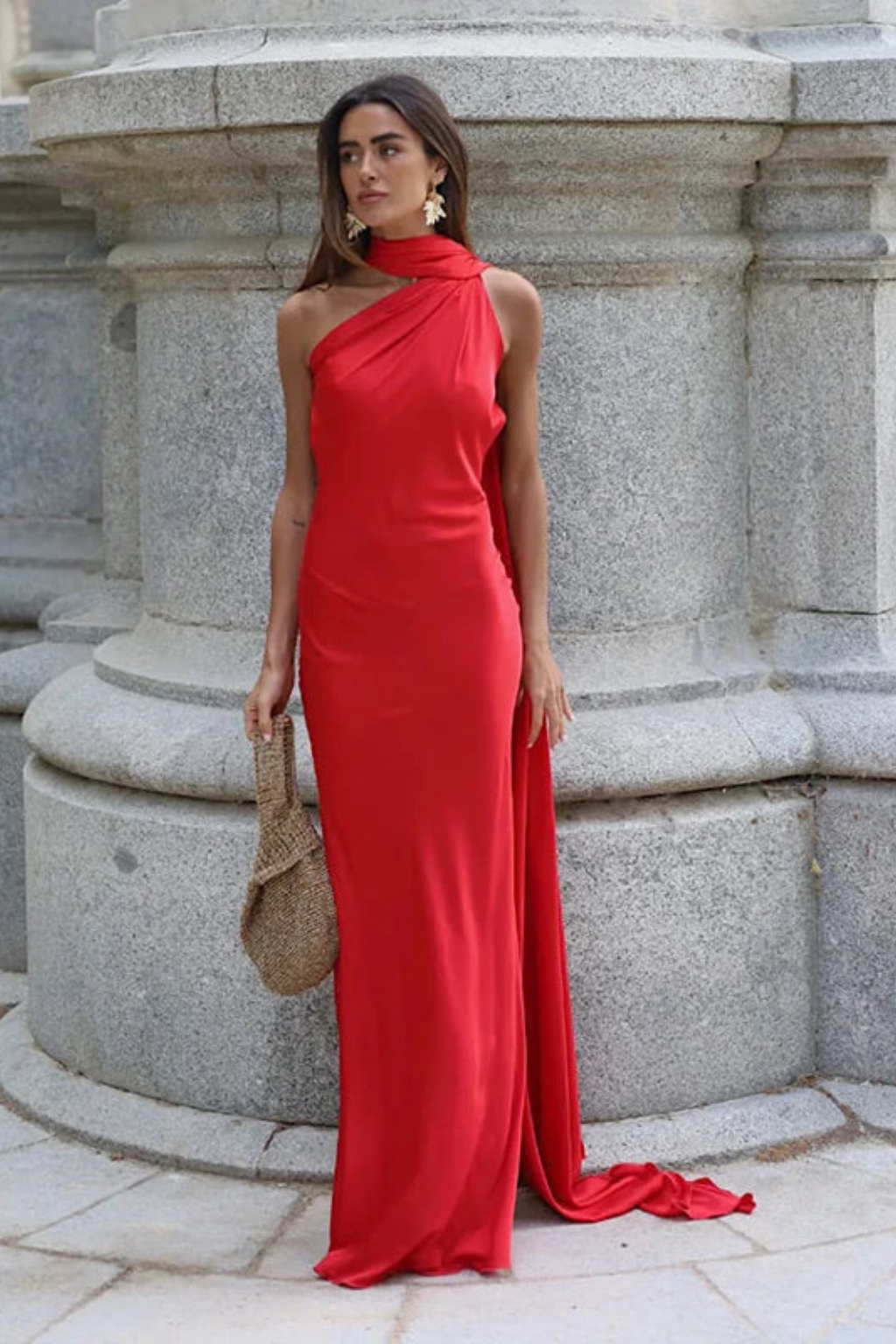 Aurelia | Women Halter Neck Sleeveless Maxi Wedding Guest Dress