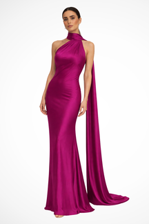 Aurelia | Women Halter Neck Sleeveless Maxi Wedding Guest Dress