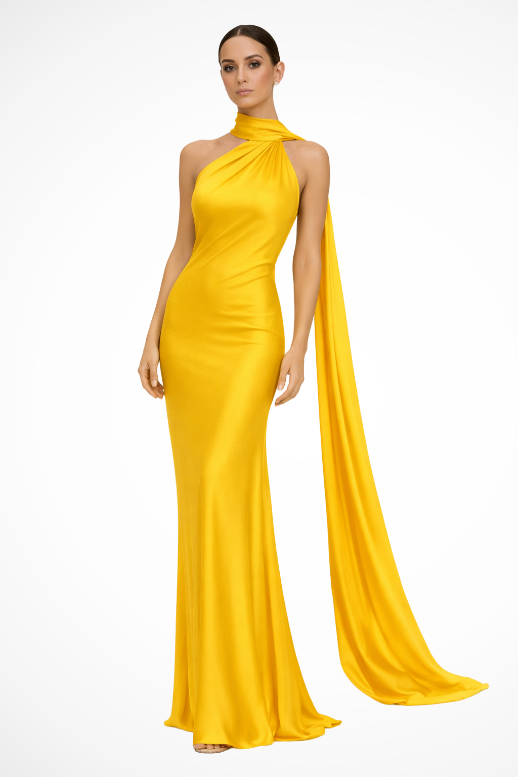Aurelia | Women Halter Neck Sleeveless Maxi Wedding Guest Dress