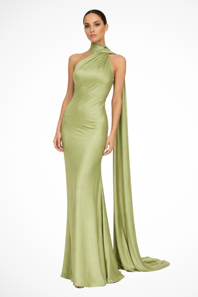 Aurelia | Women Halter Neck Sleeveless Maxi Wedding Guest Dress