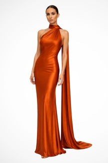 Aurelia | Women Halter Neck Sleeveless Maxi Wedding Guest Dress