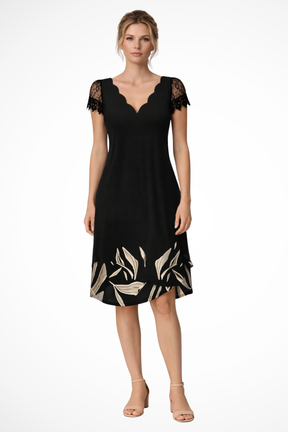 Harriet | Women Lace Sleeve Midi Wedding Guest Dress