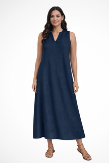 Edith | Women’s Sleeveless V Neck Maxi Summer Dress
