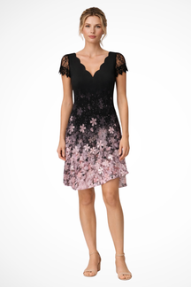 Harriet | Women Lace Sleeve Midi Wedding Guest Dress