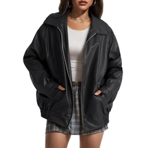 XANDRA™ - Trendy Oversized Leather Faux Suede Jacket for Fall Fashion