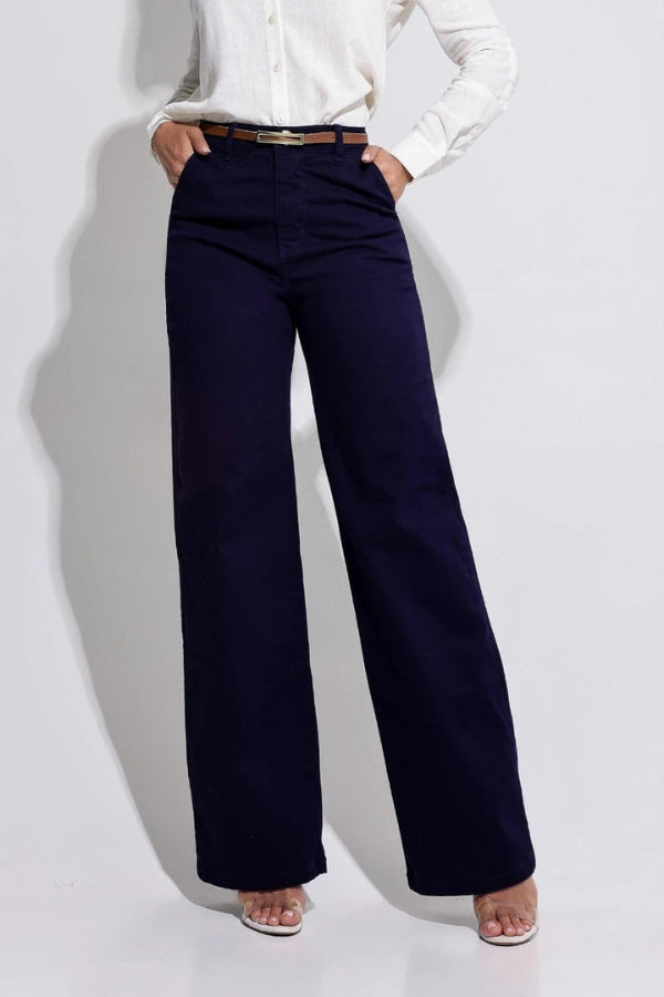 Victoria™ Blue Wide-Leg Jeans with Belt