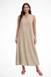 Edith | Women’s Sleeveless V Neck Maxi Summer Dress