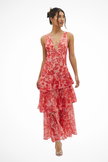 Arden | Women’s Elegant Spring Maxi Dress with Layered Skirt