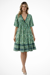 Rosalina | Women Boho V Neck Summer Beach Midi Dress