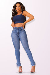 Isla™ Stretch Sculpting Capri Jeans with Hem Detail