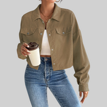 ESTRELLA™ – Classic Collared Button-Front Jacket