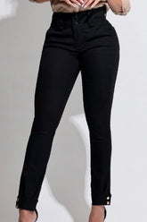 Ruby™ Black Sculpting Jeans with Hem Detail