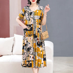 Vestido Etampado Mabel - Conforto e Elegância
