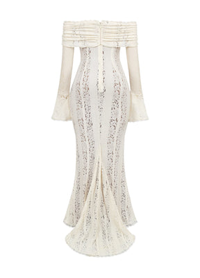 Arielle Lace Maxi Dress – White