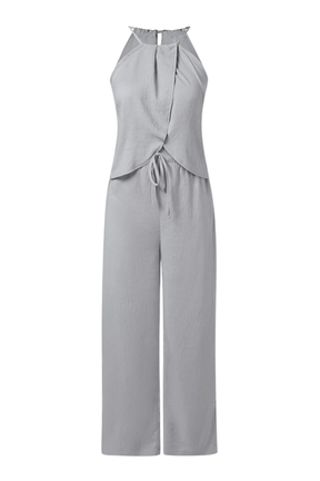 Amy | Women Halter Top and Wide Leg Trousers Summer Suit