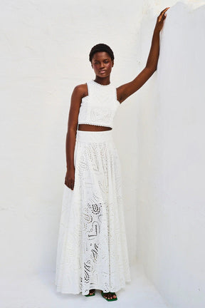 Linda | Women’s Flowy Eyelet Set Dress