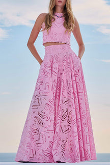 Linda | Women’s Flowy Eyelet Set Dress