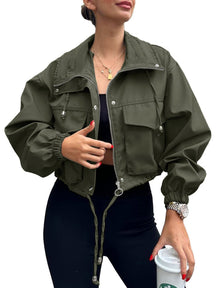 AGAPITA™ – Lightweight Zip-Up Cropped Jacket