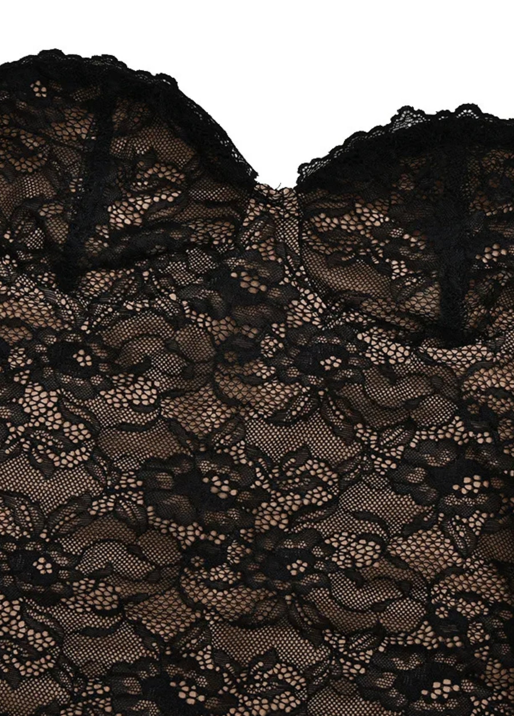 Selene Noir Lace Maxi Dress