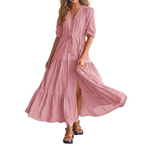 Vestido Longo com Decote Priscila