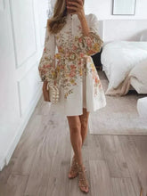 Isabella - Printed Button-Front Mini Dress